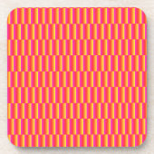 Fröhliches 3D-Regenbogen-Kachel-Muster Getränkeuntersetzer (Vorderseite)