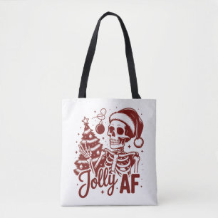 Fröhliches Af-Skelett Snarky Weihnachten Sarkastis Tasche
