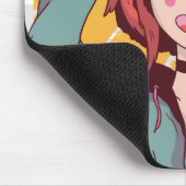 Fröhliches Anime-Mädchen-Raster-Mauspad Mousepad (Ecke)