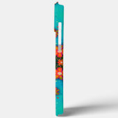 Fröhliches Aquamarines Blumenmuster Whimsical Boho Case-Mate iPhone Hülle (Rückseite / Links)