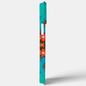Fröhliches Aquamarines Blumenmuster Whimsical Boho Case-Mate iPhone Hülle (Rückseite / Rechts)