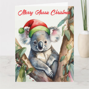 Fröhliches australisches Weihnachten Koala Karte
