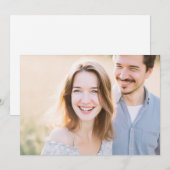Fröhliches Beige Natürliches Foto Einladung (Vorne/Hinten)