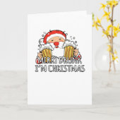 Fröhliches betrunkenes bin ich karte (Gelbe Blume)