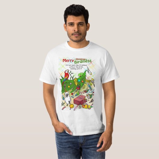 Fröhliches Birdmess T-Shirt (Vorne ganz)