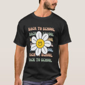 Fröhliches Blumendesign zurück zur Schule T-Shirt (Vorderseite)