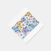 Fröhliches Blumenmuster Serviette (Ecke)