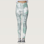 Fröhliches Bohemisch in Aqua Gray Leggings (Vorderseite)