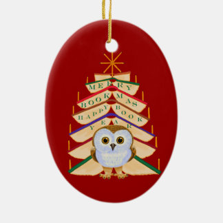 Fröhliches Bookmas Keramikornament