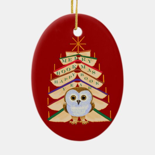 Fröhliches Bookmas Keramikornament (Hinten)