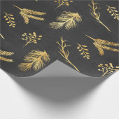 Fröhliches Botanicals Feiertags-Packpapier Geschenkpapier (Ecke)