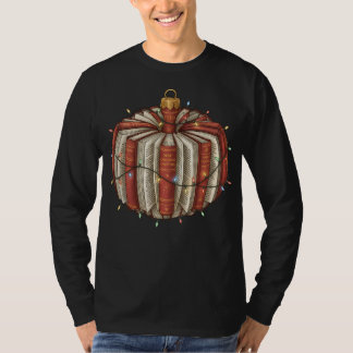 Fröhliches Buch-Weihnachts-Ornament -Weihnachtsbüc T-Shirt