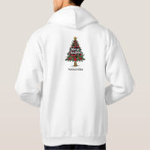Fröhliches Büffel-Karo-Baum-Weihnachts-Pullover Wi Hoodie (Rückseite)