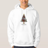 Fröhliches Büffel-Karo-Baum-Weihnachts-Pullover Wi Hoodie (Vorderseite)