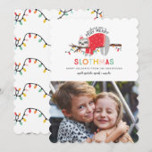 fröhliches, buntes Weihnachtsfest Foto Feiertagskarte (Vorne/Hinten)