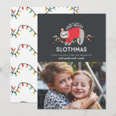 fröhliches, buntes Weihnachtsfest Foto Feiertagskarte (Vorne/Hinten)