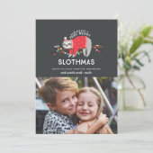 fröhliches, buntes Weihnachtsfest Foto Feiertagskarte (Stehend Vorderseite)