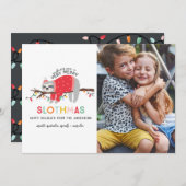 fröhliches, buntes Weihnachtsfest Foto Feiertagskarte (Vorne/Hinten)