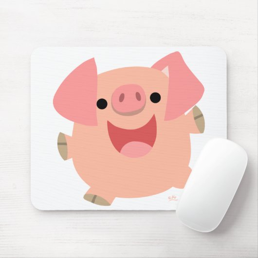 Fröhliches Cartoon-Schwein mousepad (Mit Mouse)