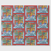 Fröhliches Catsmas (Katzen in Windows) Geschenkpapier (Flach)