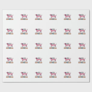 Fröhliches Chanukka Dachshund Menora-Hund-Shirt-De Geschenkpapier
