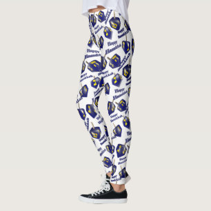 Fröhliches Chanukka drehender Dreidel Leggings