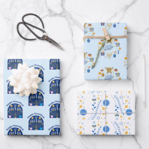 Fröhliches Chanukka-Feierlich Geschenkpapier Set