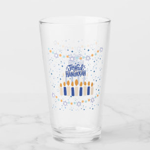 Fröhliches Chanukka Glas