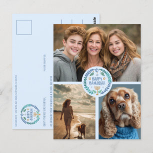 Fröhliches Chanukka Handgezeichnete BENUTZERDEFINI Postkarte