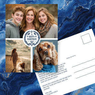 Fröhliches Chanukka Handgezeichnete BENUTZERDEFINI Postkarte