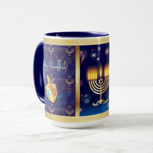 Fröhliches Chanukka jüdischer Feiertag Personalisi Tasse