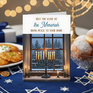 Fröhliches Chanukka Möge der Schein des Menorahs Karte