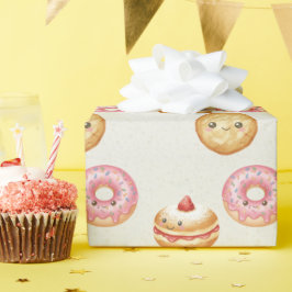 Fröhliches Chanukka-Muster - Süße Donuts Geschenkpapier