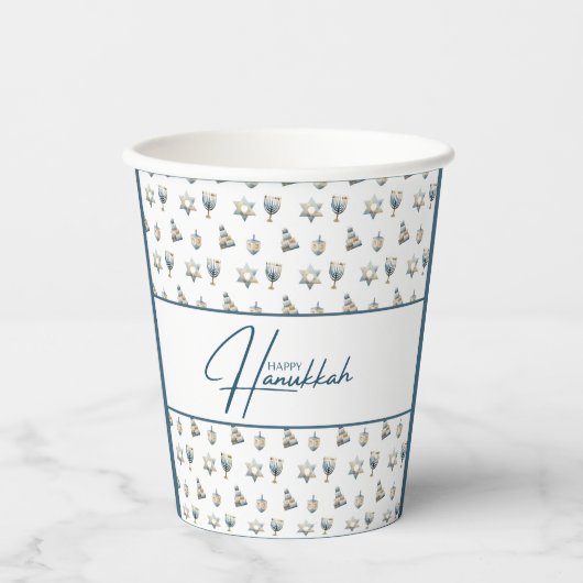 Fröhliches Chanukka Pappbecher (Vorderseite)