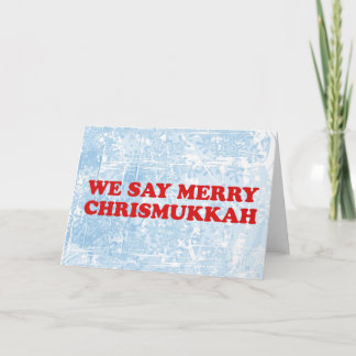 fröhliches chrismukkah feiertagskarte