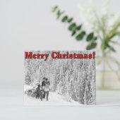 Fröhliches Christmas08 Feiertagspostkarte (Stehend Vorderseite)