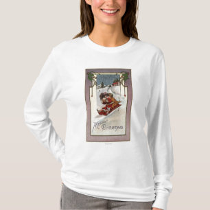 Fröhliches ChristmasCouple Sledding T-Shirt