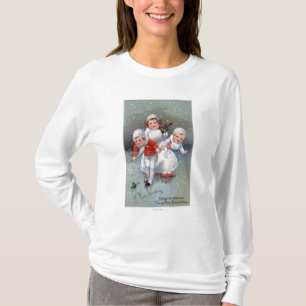 Fröhliches ChristmasLittle scherzt Eis-Skaten T-Shirt