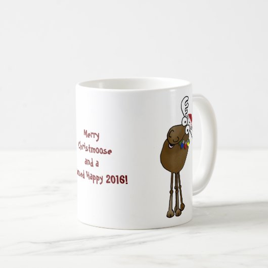 Fröhliches Christmoose! Kaffeetasse (VorderseiteRechts)