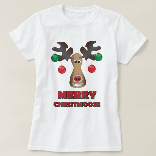 Fröhliches Christmoose! T-Shirt (Design vorne)