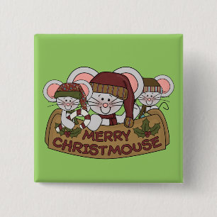 Fröhliches Christmouse Button