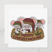 Fröhliches Christmouse Feiertagskarte (Vorne/Hinten)