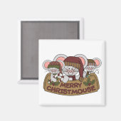 Fröhliches Christmouse Magnet (Vorderseite/Rückseite)
