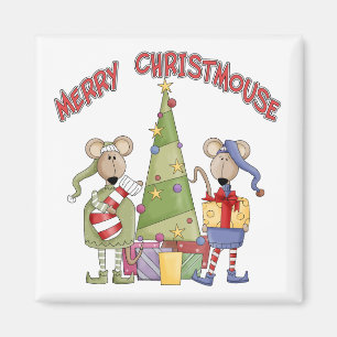 Fröhliches Christmouse Magnet