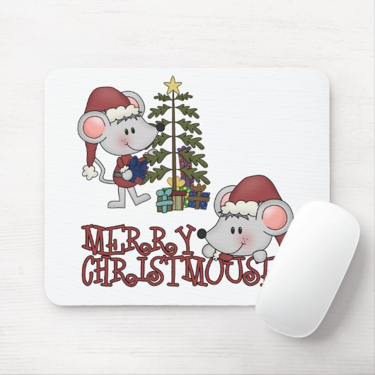Fröhliches Christmouse mit Baum Mousepad (Mit Mouse)