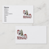 Fröhliches Christmouse mit Baum Visitenkarte (Vorne/Hinten)