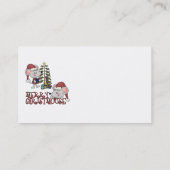 Fröhliches Christmouse mit Baum Visitenkarte (Rückseite)
