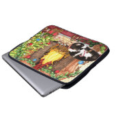 Fröhliches Christmouse - niedliche Laptopschutzhülle (Vorne Knopf)
