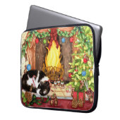 Fröhliches Christmouse - niedliche Laptopschutzhülle (Vorderseite Links)