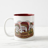 Fröhliches Christmouse Zweifarbige Tasse (Links)